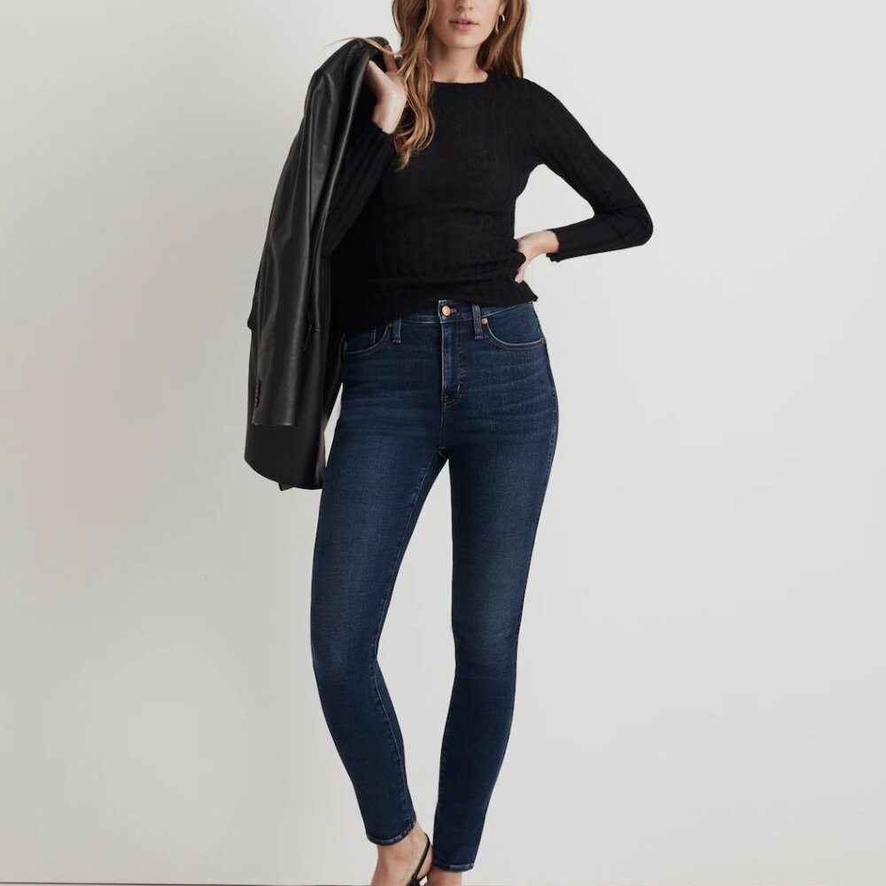 Madewell 10" High-Rise Skinny Dark Jeans Sz 28